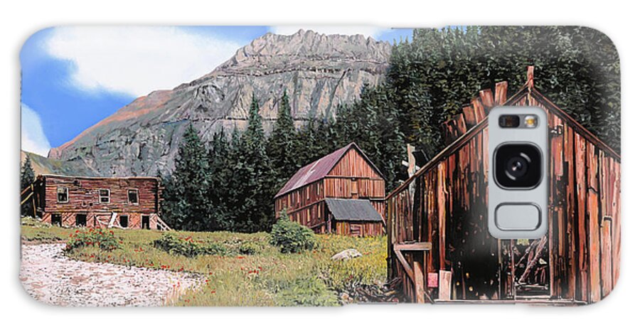 Ghost Town Galaxy Case featuring the painting Alta in Colorado by Guido Borelli