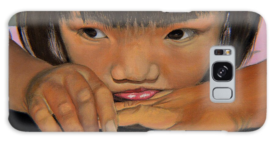 Children Paintings Galaxy S8 Case featuring the painting Amelie-An by Thu Nguyen