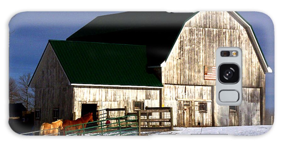 America Galaxy Case featuring the photograph American Barn by Desiree Paquette