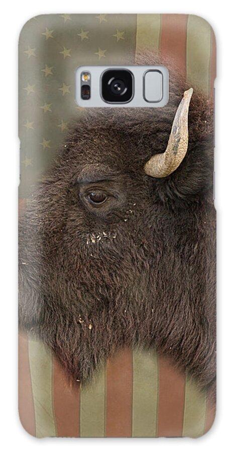 Bison Galaxy Case featuring the photograph American Bison Headshot Profile by James BO Insogna