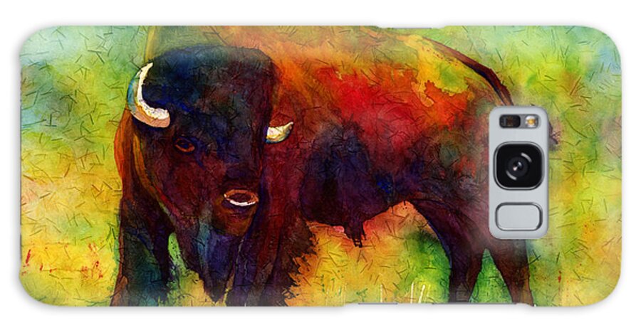 Bison Galaxy Case featuring the painting American Buffalo by Hailey E Herrera