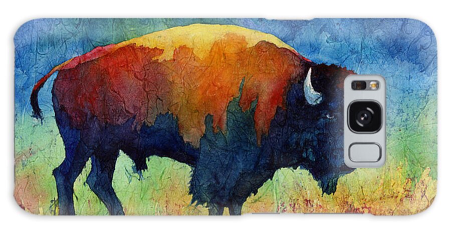 Bison Galaxy Case featuring the painting American Buffalo II by Hailey E Herrera