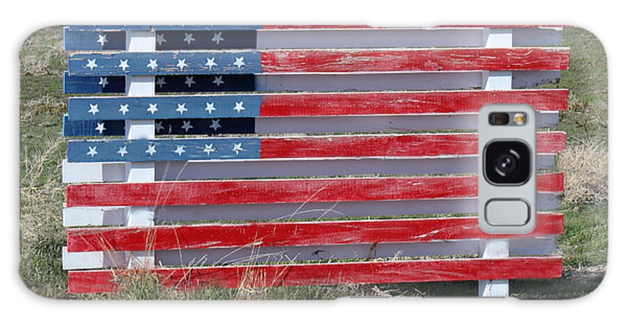 Americana Galaxy Case featuring the photograph American Flag Country Style by Sylvia Thornton