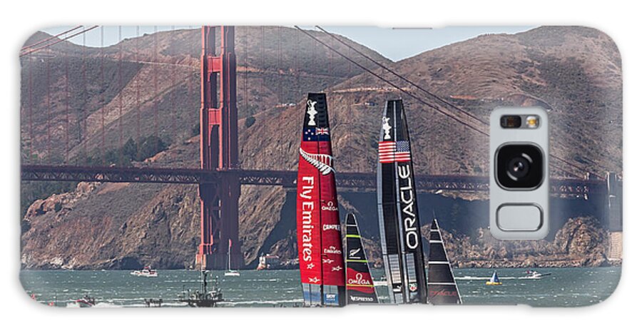 Catamarans Galaxy Case featuring the photograph Americas Cup at the Gate by Kate Brown