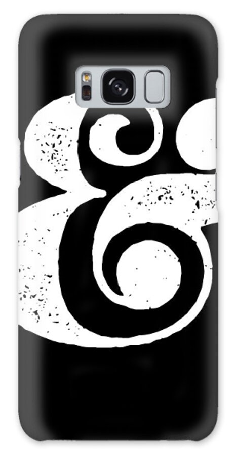 Ampersand Galaxy Case featuring the digital art Ampersand Poster Black by Naxart Studio