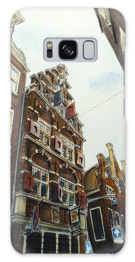 Amsterdam Galaxy Case featuring the painting Amsterdam II by Henrieta Maneva