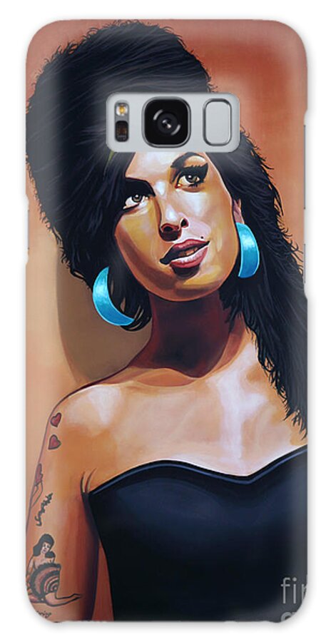 Amy Winehouse Galaxy Case featuring the painting Amy Winehouse by Paul Meijering