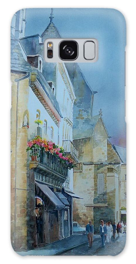 Dordogne Galaxy Case featuring the painting An Afternoon in Sarlat - France by Sue Kemp