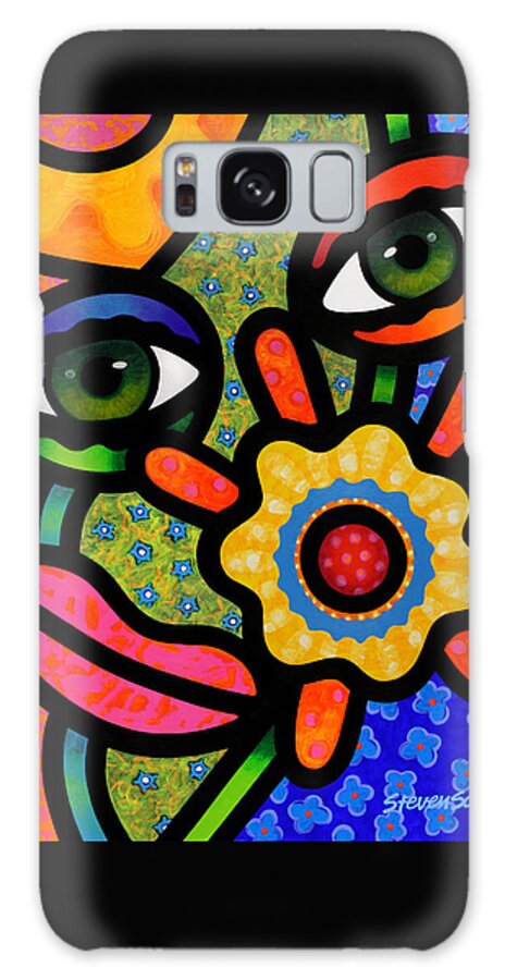 Abstract Galaxy Case featuring the painting An Eye on Spring by Steven Scott