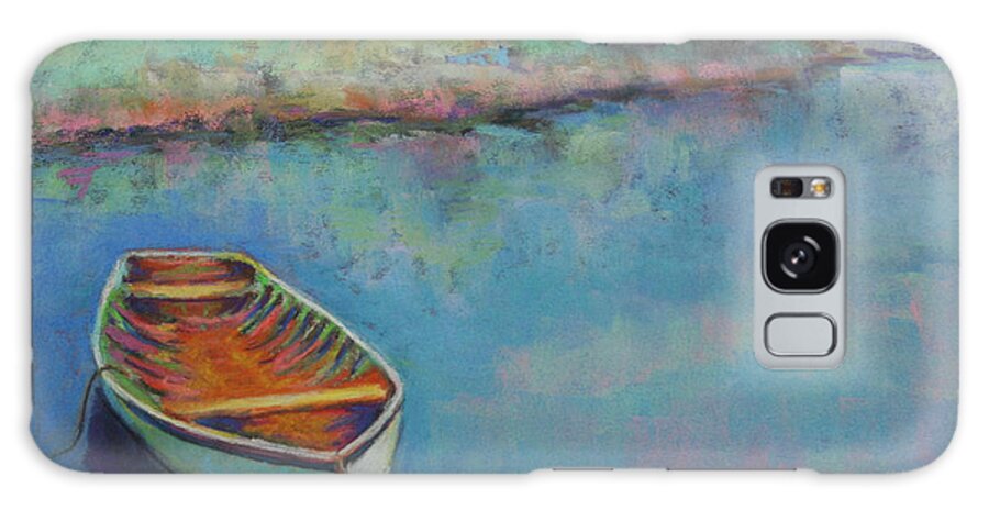 Boat Galaxy S8 Case featuring the painting Anchored by Carol Jo Smidt