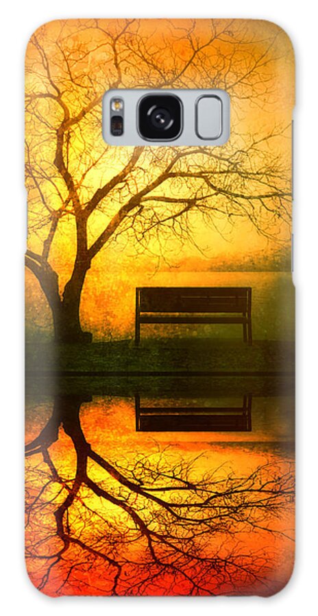 Bench Galaxy Case featuring the photograph And I Will Wait For You Until the Sun Goes Down by Tara Turner
