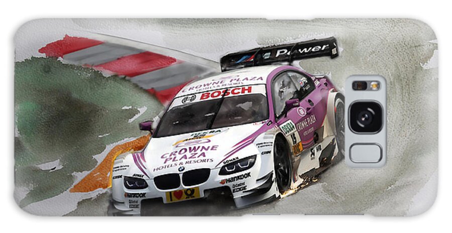 Andy Priaulx Galaxy S8 Case featuring the mixed media Andy Priaulx BMW DTM by Roger Lighterness