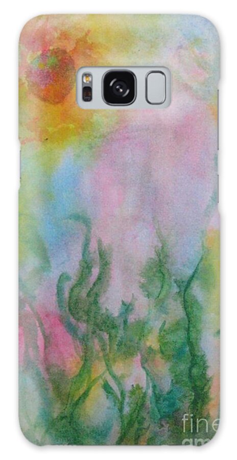 Angel Galaxy Case featuring the painting Angel in My Garden by Laura Hamill