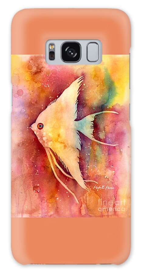 Fish Galaxy Case featuring the painting Angelfish II by Hailey E Herrera