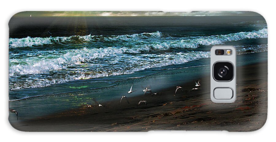 Beach Galaxy Case featuring the digital art Angry Skies by Rhonda Strickland