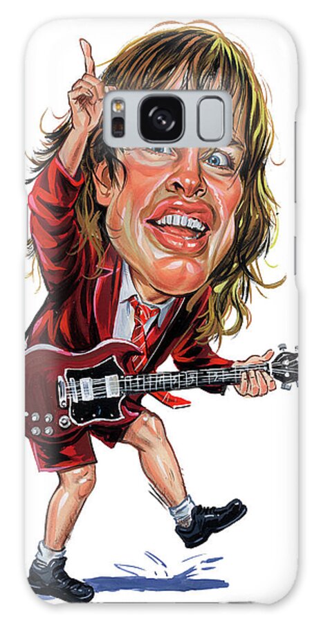 Angus Young Galaxy Case featuring the painting Angus Young by Art 
