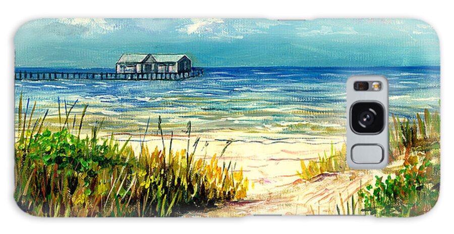 Anna Maria Island Pier Galaxy Case featuring the painting Anna Maria Island Pier by Lou Ann Bagnall