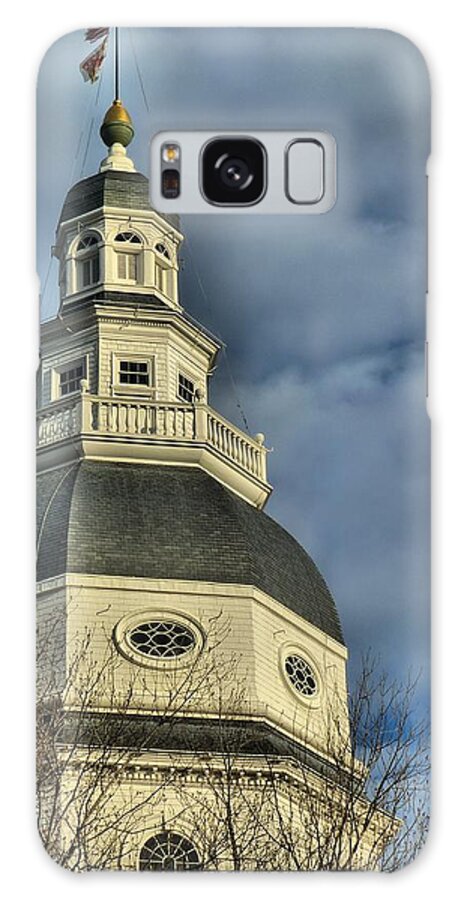 Annapolis Galaxy Case featuring the photograph Annapolis Statehouse by Jennifer Wheatley Wolf