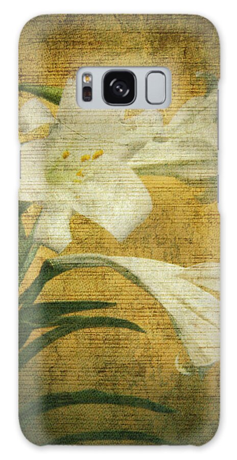 Antique Easter Lily - Maria Holmes Galaxy Case featuring the photograph Antique Easter Lily by Maria Holmes
