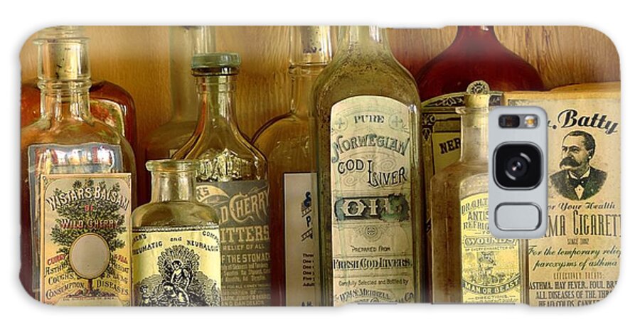 Antique Glass Bottles Galaxy Case featuring the photograph Antique General Store Display 2 by Kae Cheatham