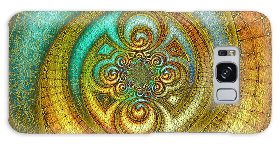 Abstract Galaxy Case featuring the digital art Antiquity's Gold 1 by Wendy J St Christopher