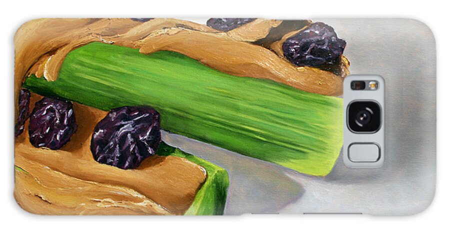 Still Life Galaxy Case featuring the painting Ants on a Log by Donna Tucker