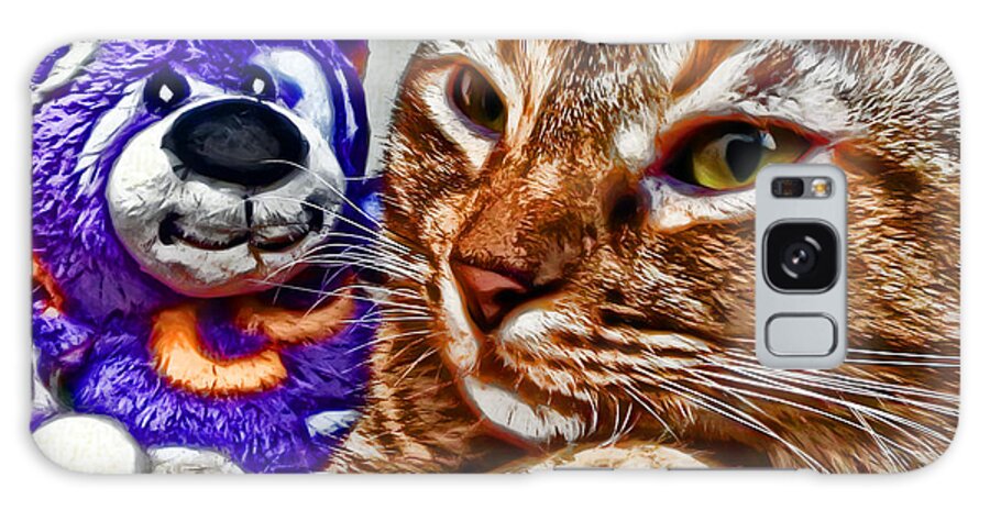 Cat Galaxy Case featuring the photograph Anya and Friend by David G Paul