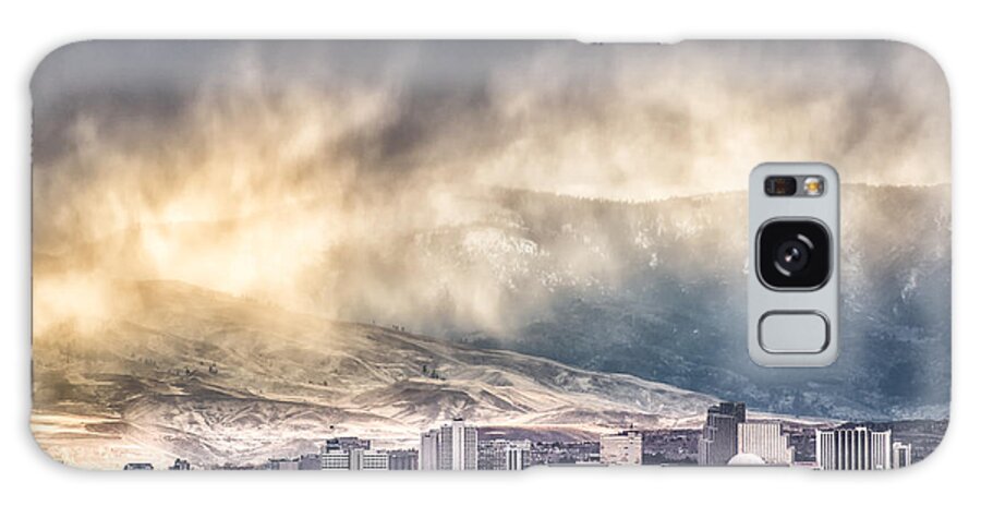 Reno Galaxy S8 Case featuring the photograph April Showers over Reno by Janis Knight