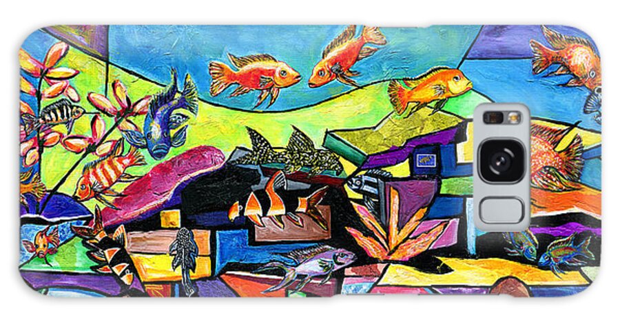 Everett Spruill Galaxy Case featuring the painting Aquascape #1 by Everett Spruill