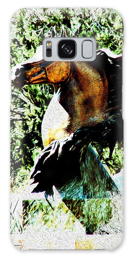 Places Galaxy S8 Case featuring the digital art Arabian Horse Bronze by Janice OConnor