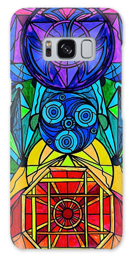  Galaxy Case featuring the painting Arcturian Conjunction Grid by Teal Eye Print Store