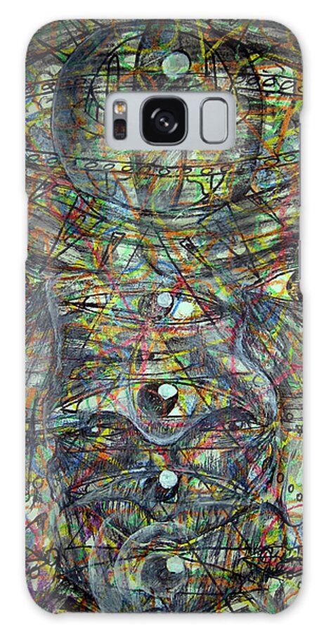 Faces Galaxy S8 Case featuring the mixed media Are they watching or in your head by Leigh Odom