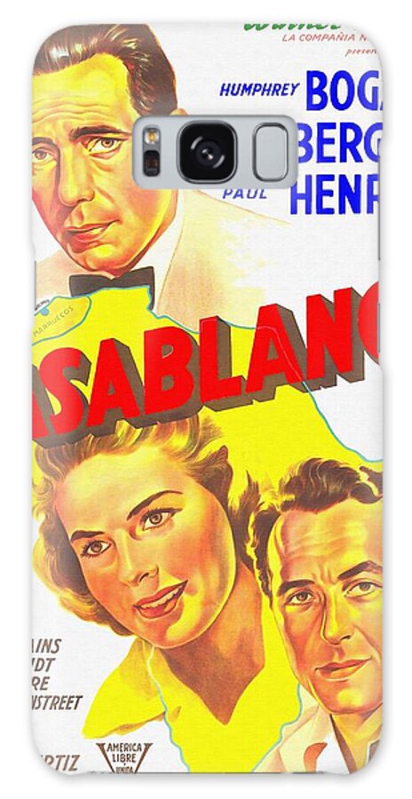 Poster Galaxy Case featuring the photograph Argentinian poster of Casablanca by Art Cinema Gallery