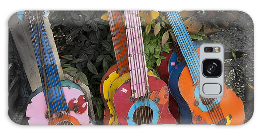 Gardening Galaxy S8 Case featuring the photograph Arty Yard Guitars by Greg Kopriva