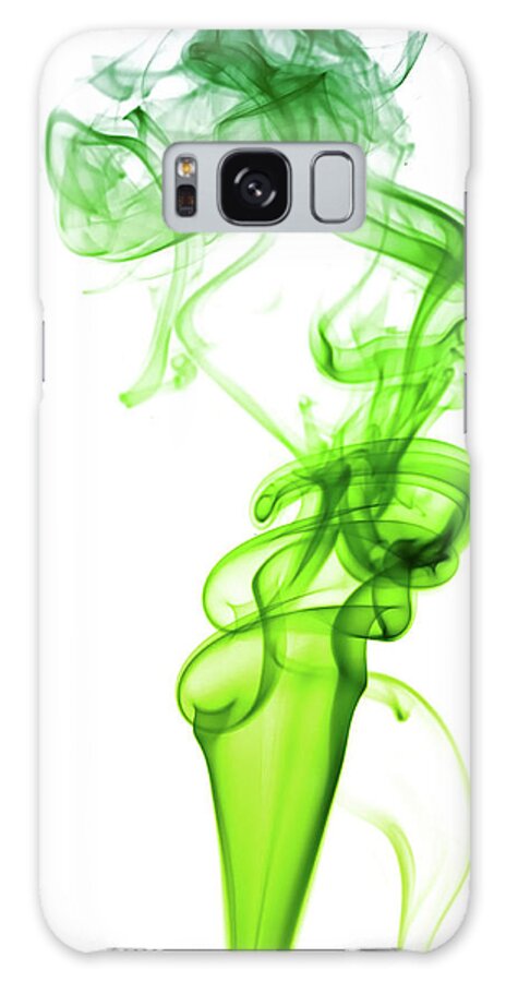 Environmental Conservation Galaxy Case featuring the photograph Astract Smoke Swirl In Green by Assalve