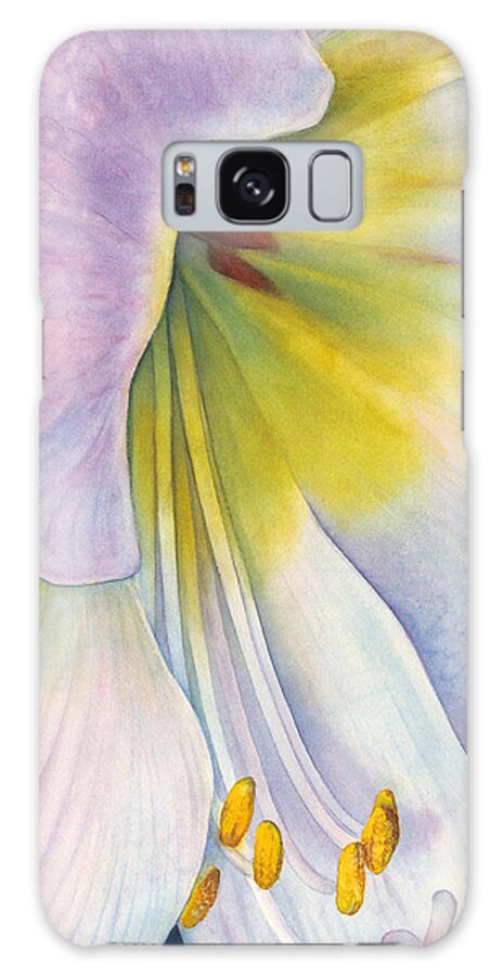 Amaryllis Galaxy Case featuring the painting At the Altar by Sandy Haight