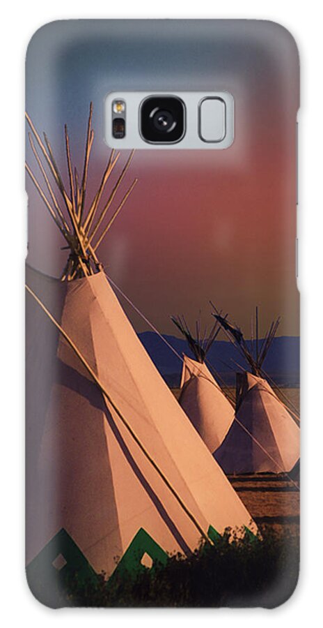 Teepee Galaxy Case featuring the photograph At the Encampment by Kae Cheatham