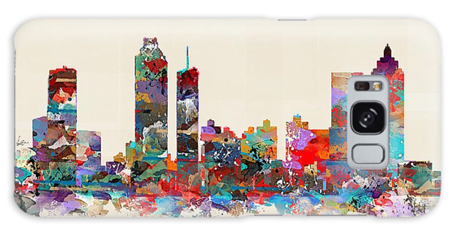Atlanta City Galaxy Case featuring the painting Atlanta Georgia Skyline #1 by Bri Buckley