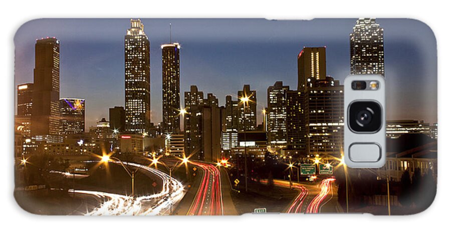 Atlanta Galaxy Case featuring the photograph Atlanta Skyline - Jackson St Bridge by Jennifer Ludlum