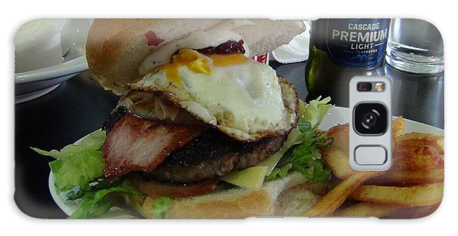Aussi Galaxy Case featuring the photograph Aussi Burger by John Mathews