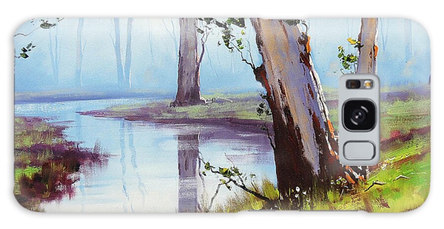 River Galaxy Case featuring the painting Australian Trees Painting by Graham Gercken