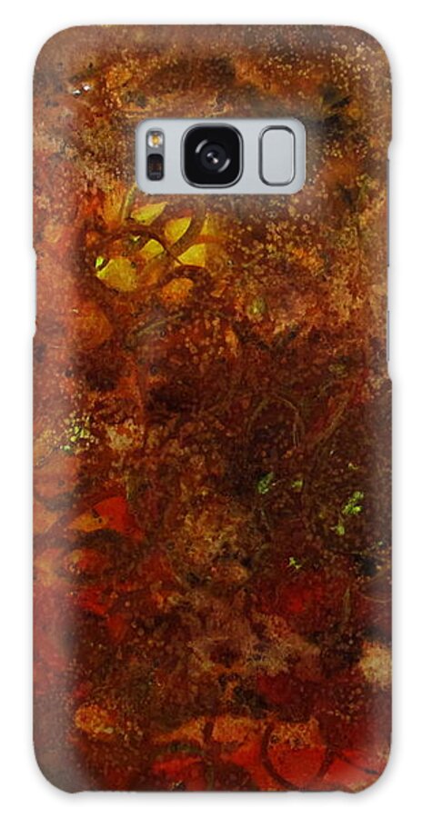 Abstract Galaxy Case featuring the painting Autumn Abstract by Catherine Howley