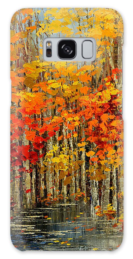 Forest Galaxy S8 Case featuring the painting Autumn Banners by Tatiana Iliina
