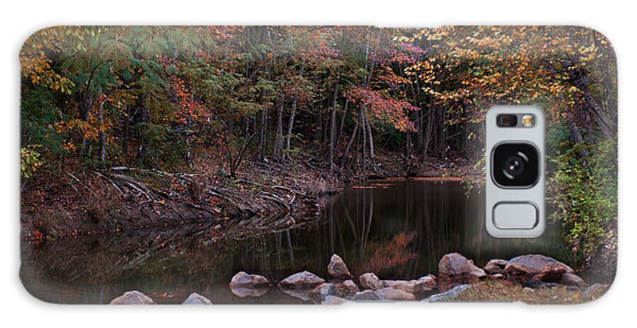 Autumn Galaxy Case featuring the photograph Autumn Leaves Reflecting In the Stream by Todd Aaron