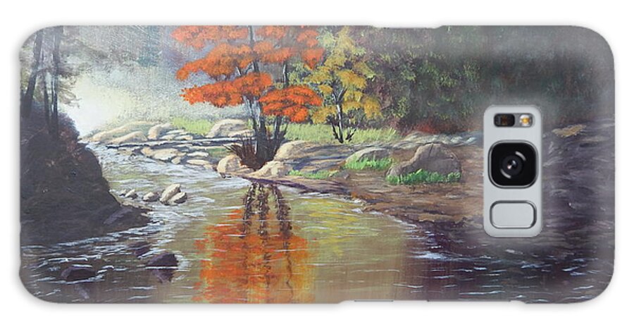 Nature Galaxy Case featuring the painting Autumn Reflection by Robert Clark