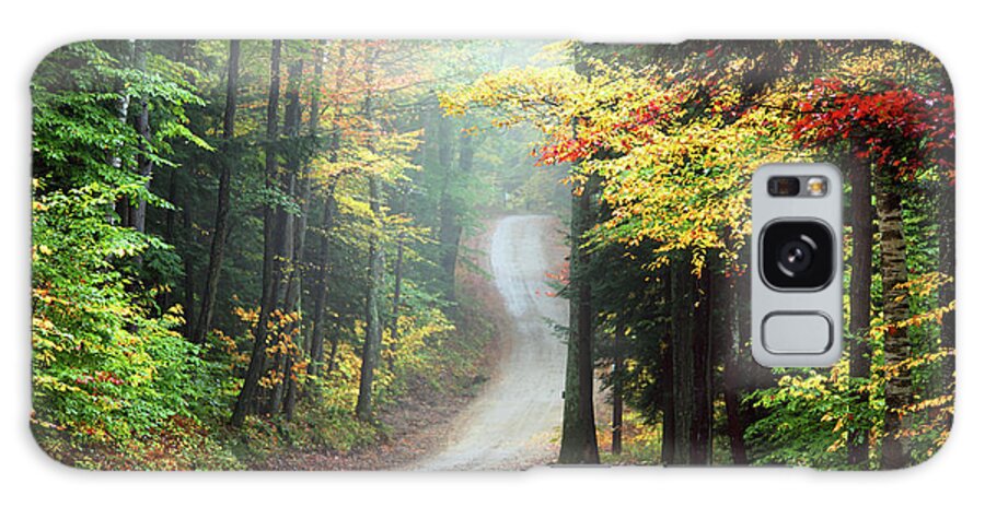 Scenics Galaxy Case featuring the photograph Autumn Road In Rural New Hampshire by Denistangneyjr
