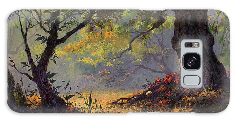 Landscape Galaxy Case featuring the painting Autumn Shade by Michael Humphries