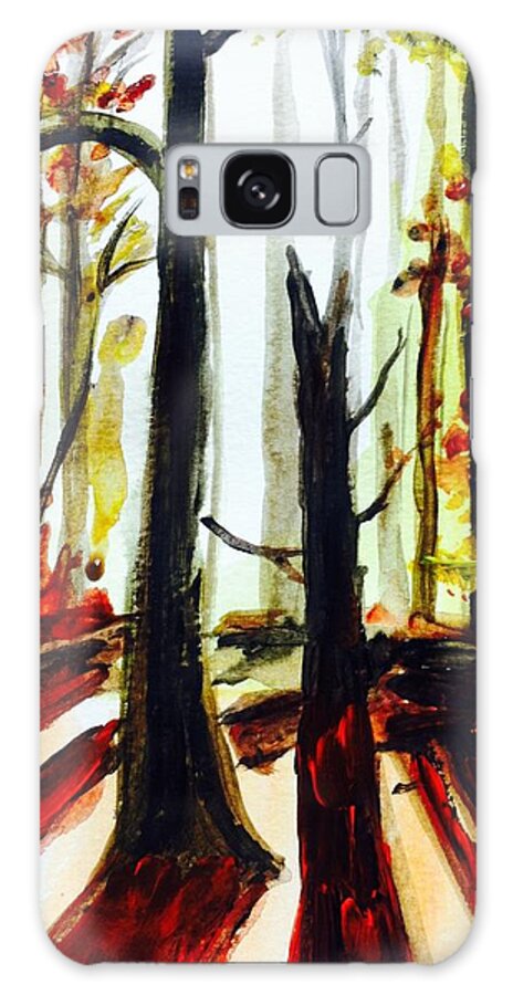  Galaxy S8 Case featuring the painting Autumn trees by Hae Kim