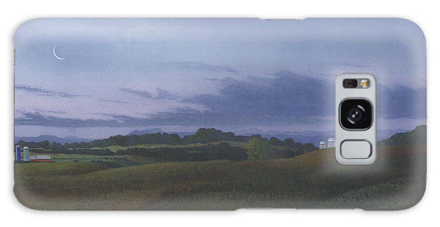 Landscape Galaxy Case featuring the painting Autumn Twilight by Peter Rashford