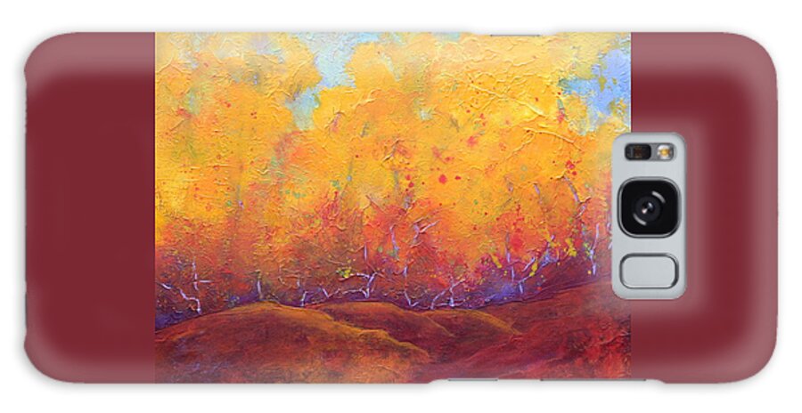 Autumn Galaxy Case featuring the painting Autumn's Blaze by Nancy Jolley